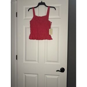 Universal Thread Smocked Tank Top Pink Xl Nwt